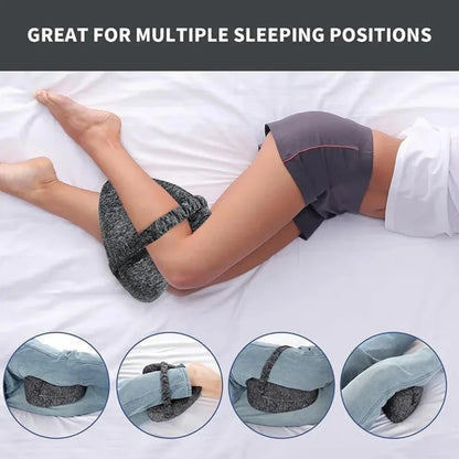 Memory Foam Orthopedic Knee Pillow For Side Sleepers- Sciatica, Hip & Back Pain Relief.